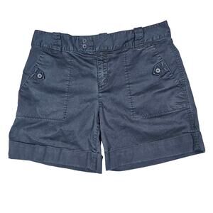 Banana Republic Martin Fit Cuffed Navy Cotton & Spandex Shorts 6" Inseam Size 8